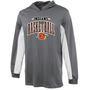 Indians Basketball Logo Performance Hooded Pullover