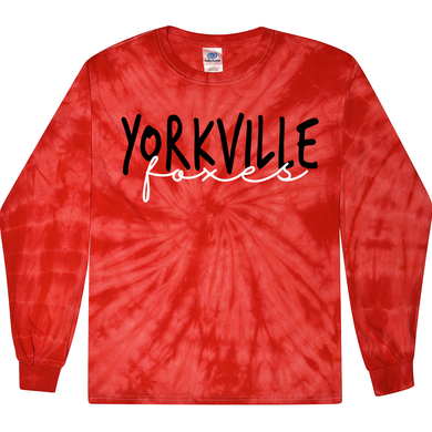 Yorkville Foxes Long Sleeve Tie-Dye Tee