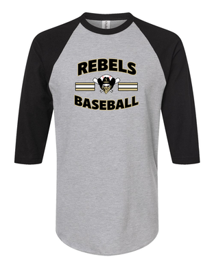 Rebels Baseball Varsity Raglan Tee