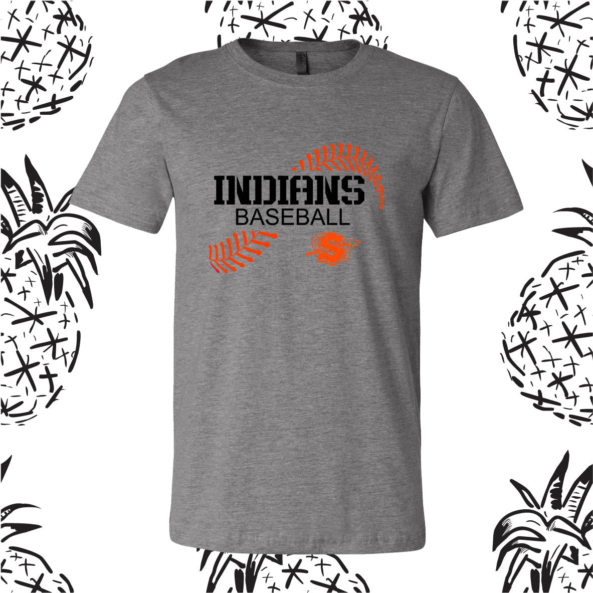 Indians Baseball Stitch Tee – Paislee Pop Designs