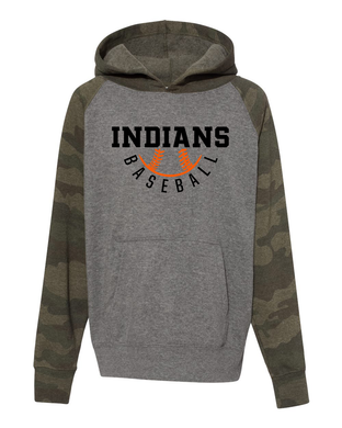 Camo Indians Raglan Hooded Sweatshirt