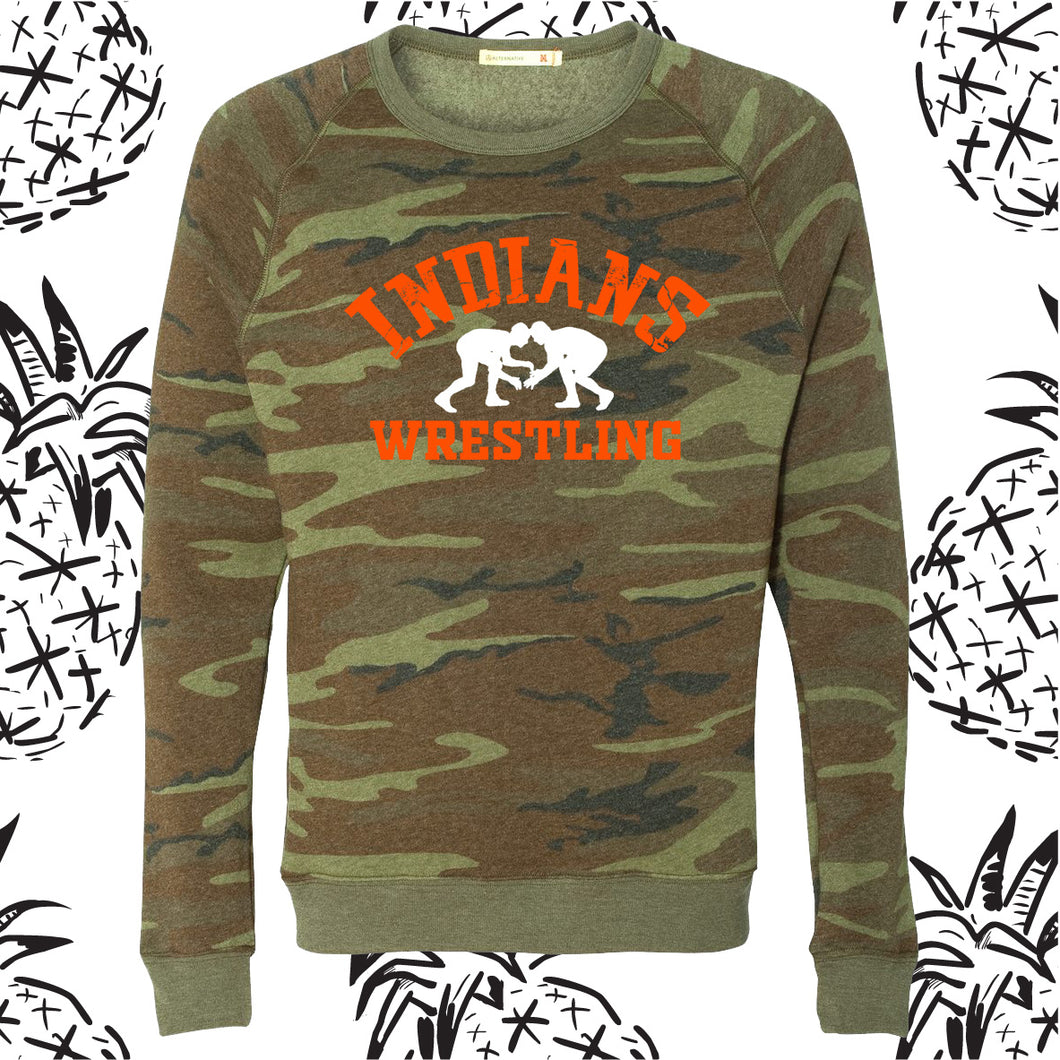 Camo Indians Wrestling Crewneck Sweatshirt